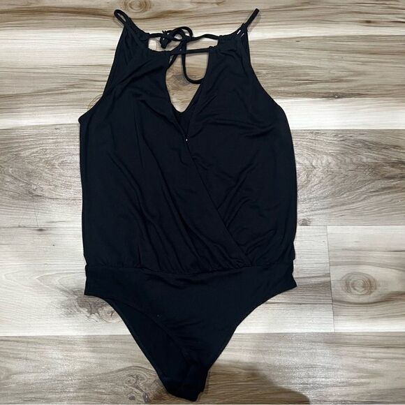 Stitch Fix Melrose & Market Black Snap Front Bodysuit Women’s XS - Picture 1 of 5